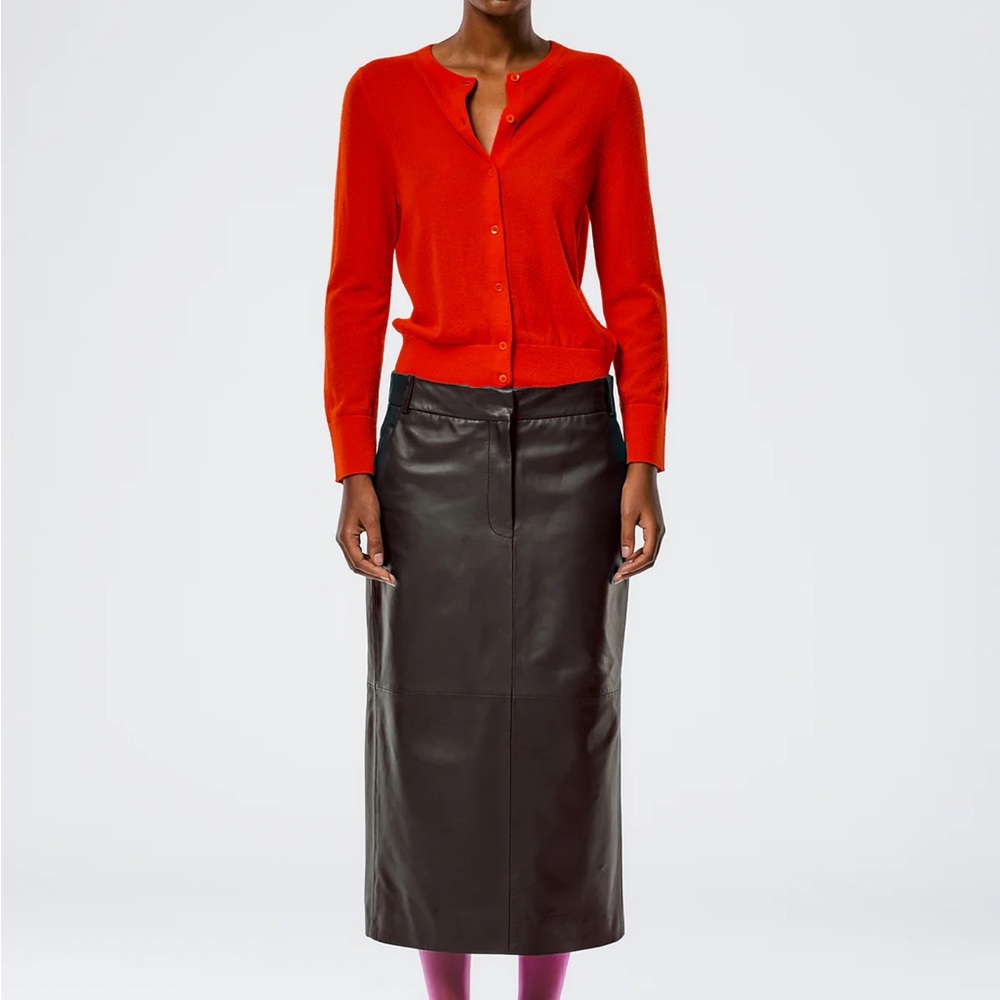 Tibi  Leather Pencil Skirt